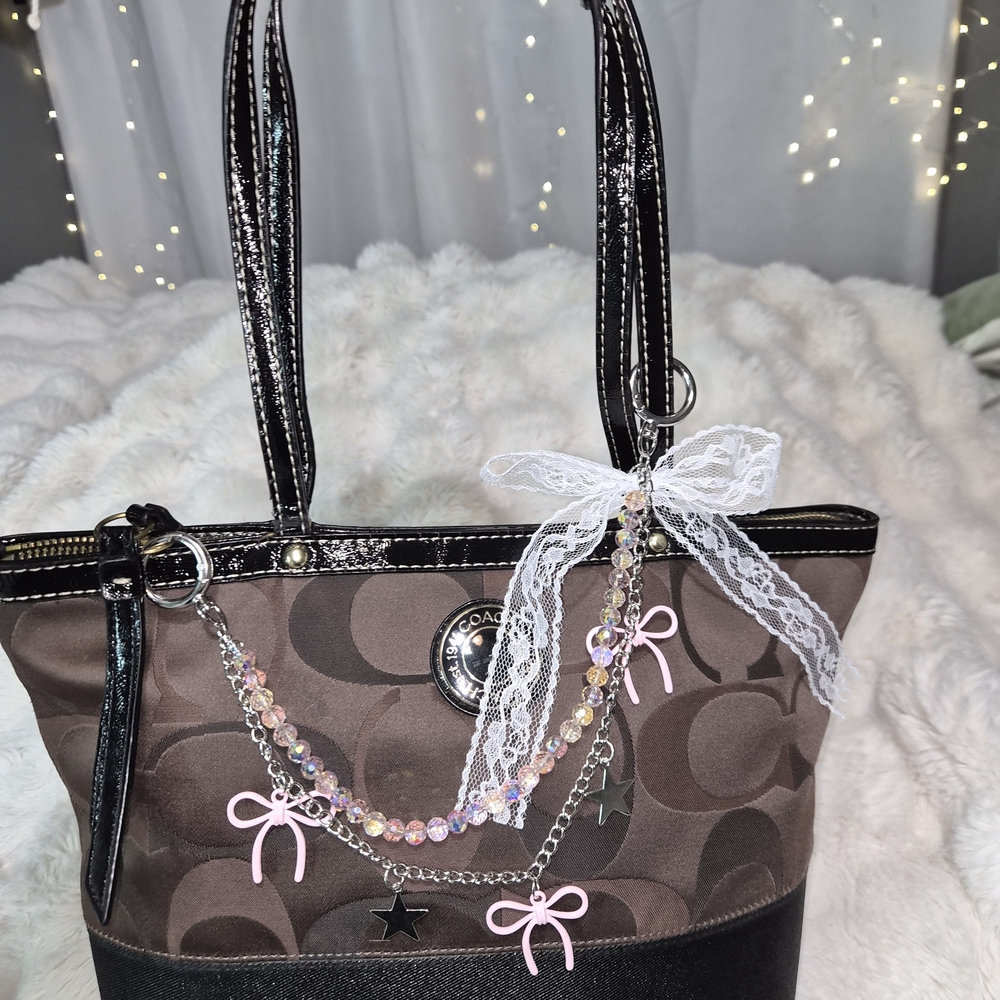 Coach Brown and Black Tote Bag